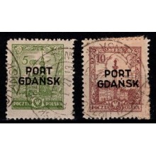 1926-29 - Polsk post i Danzig - AFA 12a-13a - Frimærke - Stemplet. 
